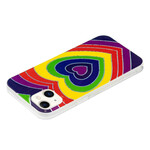 Coque iPhone 13 Coeur Psychédélique