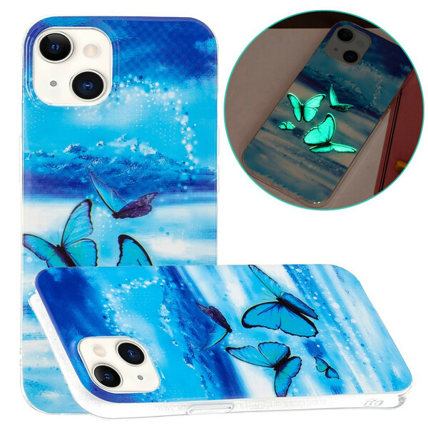 Coque iPhone 13 Série Papillons Fluorescente