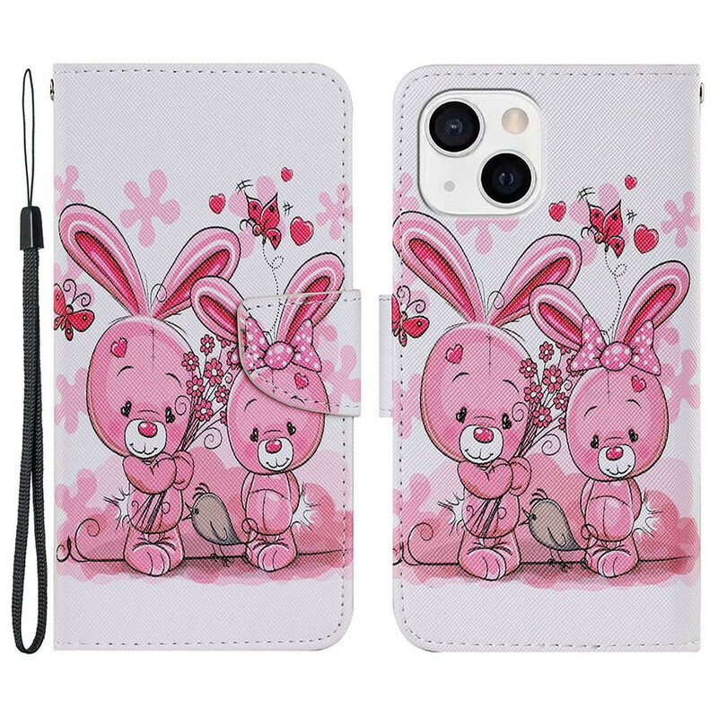 Housse iPhone 13 Lapins