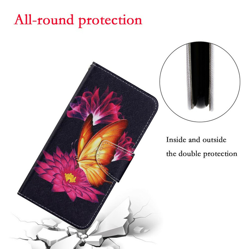 Housse iPhone 13 Papillon et Lotus