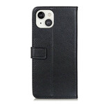 Housse iPhone 13 Simili Cuir Litchi Premium