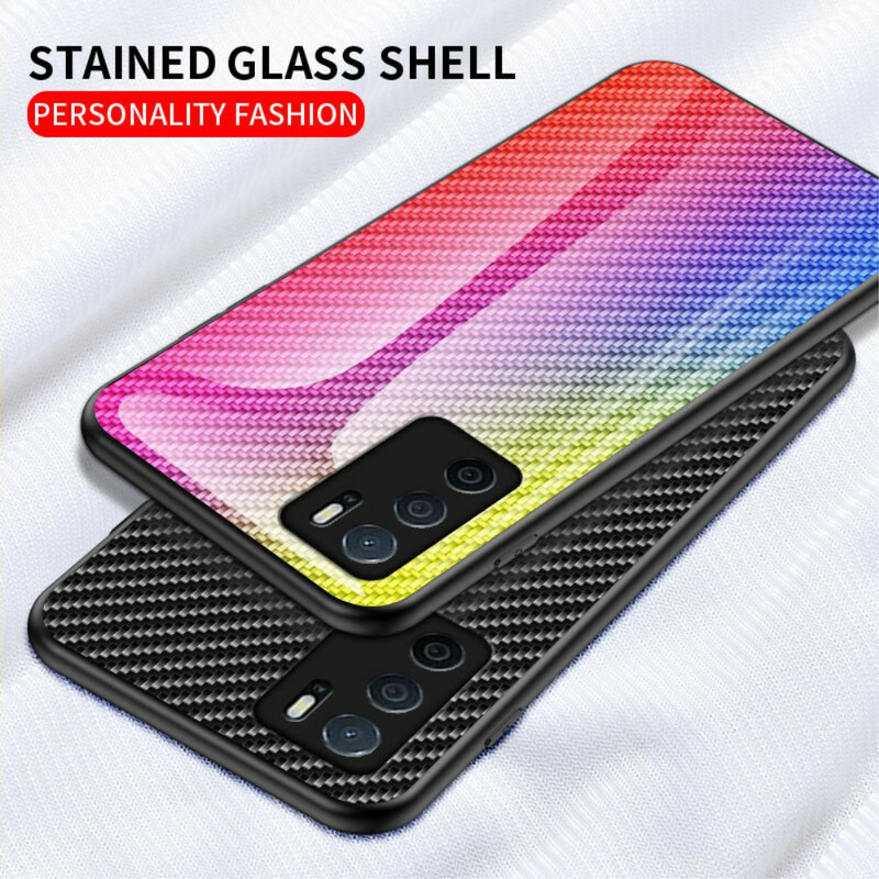 Coque Oppo A16 / A16s Verre Trempé Fibre Carbone