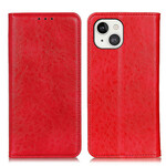 Flip Cover iPhone 13 Cuir Fendu Texturé