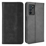 Flip Cover Oppo A16 / A16s Effet Cuir Vintage Stylisé