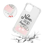 Coque iPhone 13 Never Stop Dreaming Paillettes