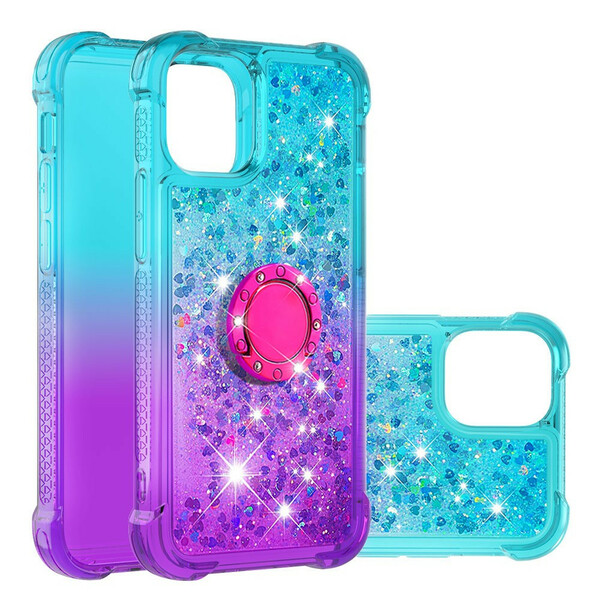 Coque iPhone 13 Paillettes Anneau-Support