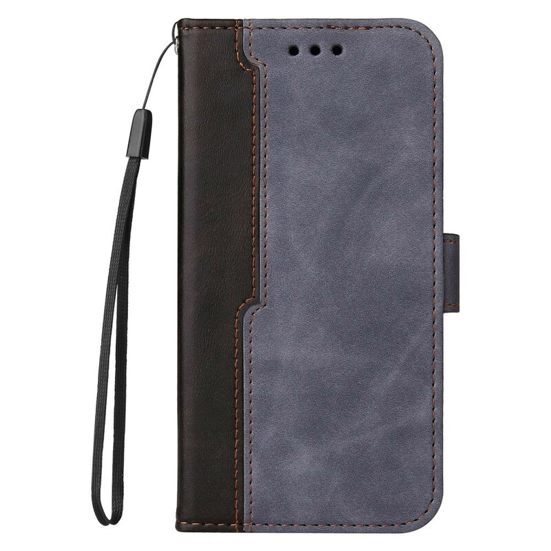 Housse iPhone 13 Simili Cuir Bicolore