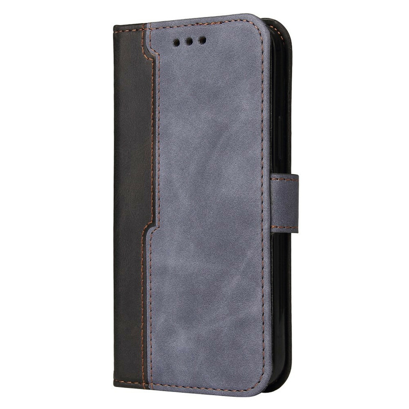 Housse iPhone 13 Simili Cuir Bicolore