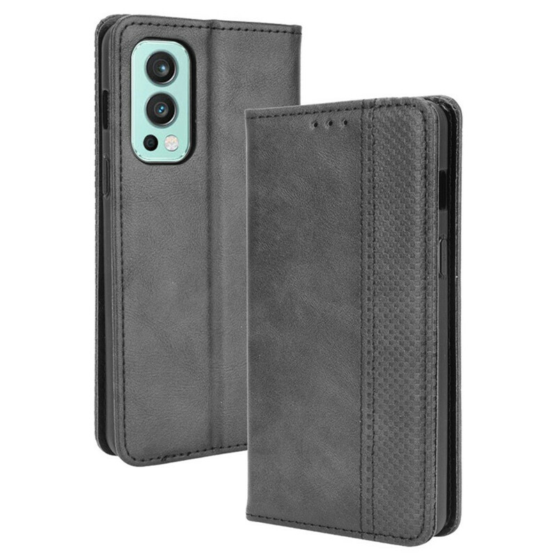 Flip Cover OnePlus Nord 2 5G Effet Cuir Vintage Stylisé