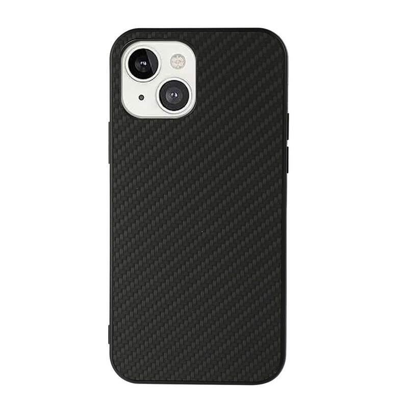 Coque iPhone 13 Effet Cuir Texture Fibre Carbone