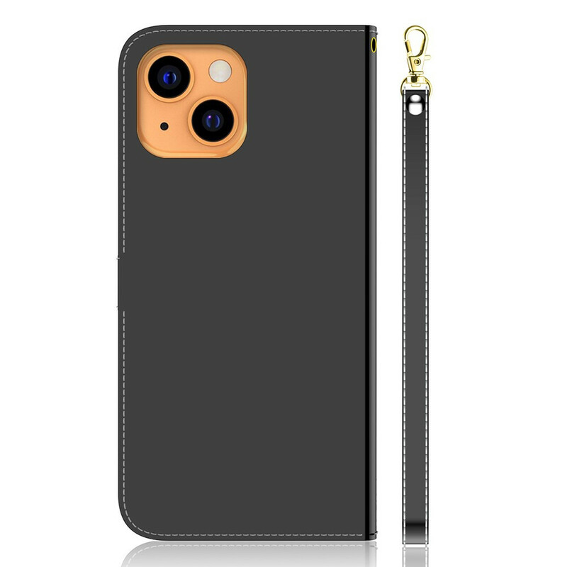 Housse iPhone 13 Simili Cuir Couverture Miroir