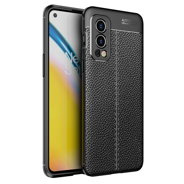 Coque OnePlus Nord 2 5G Effet Cuir Litchi Double Line