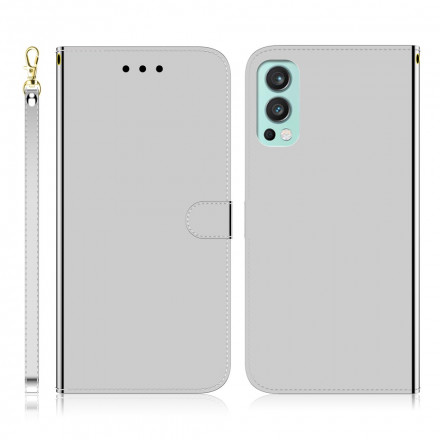 Housse OnePlus Nord 2 5G Simili Cuir Couverture MIroir