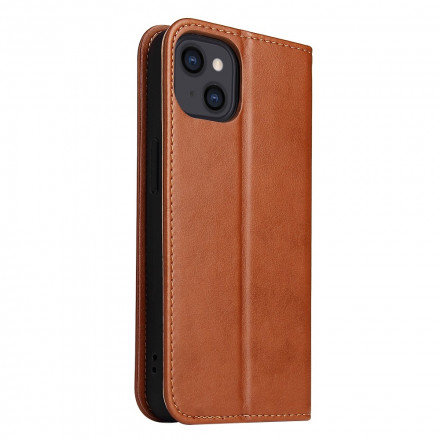 Flip Cover iPhone 13 Texture Cuir