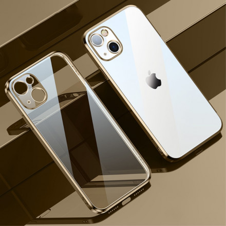 Coque iPhone 13 Transparente Rebords Style Métal SULADA