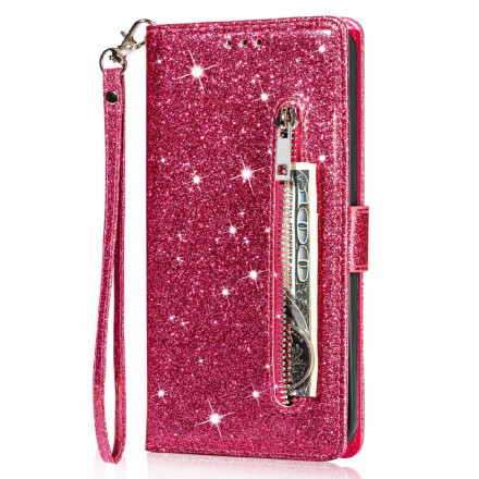 Housse iPhone 13 Porte-Monnaie Paillettes