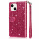 Housse iPhone 13 Porte-Monnaie Paillettes