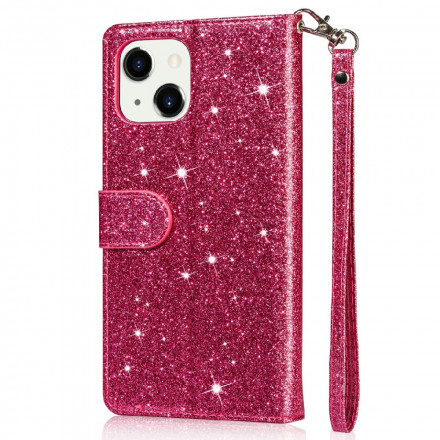 Housse iPhone 13 Porte-Monnaie Paillettes