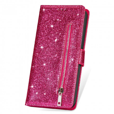 Housse iPhone 13 Porte-Monnaie Paillettes