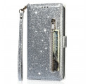 Housse iPhone 13 Porte-Monnaie Paillettes