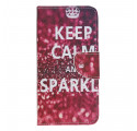 Housse Motorola Edge 20 Lite Keep Calm and Sparkle