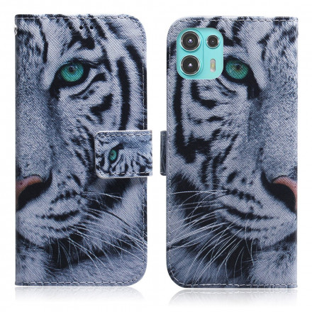 Housse Motorola Edge 20 Lite Play Face de Tigre