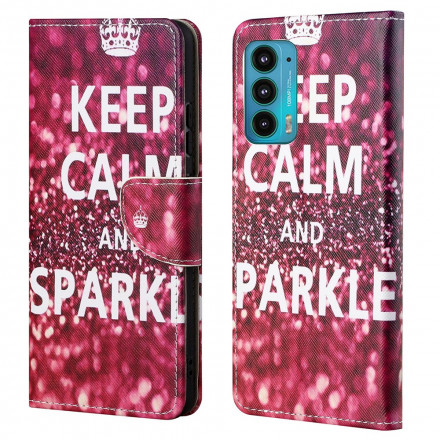 Housse Motorola Edge 20 Keep Calm and Sparkle