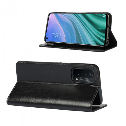 Flip Cover Oppo A54 5G / A74 5G Cuir Véritable