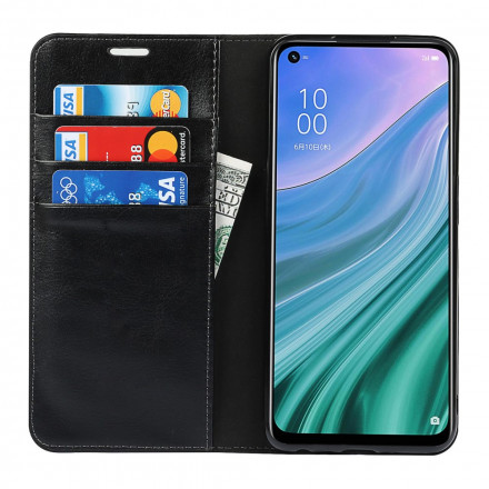 Flip Cover Oppo A54 5G / A74 5G Cuir Véritable