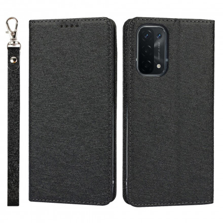 Flip Cover Oppo A54 5G / A74 5G Style Cuir Douceur avec Lanière