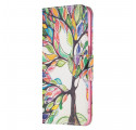 Housse Oppo A54 5G / A74 5G Arbre Coloré