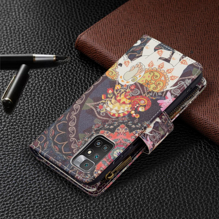 Housse Xiaomi Redmi 10 Poche Zippée Éléphant