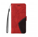 Housse Oppo A94 5G Simili Cuir Bicolore Signature