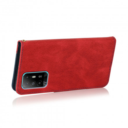 Housse Oppo A94 5G Simili Cuir Bicolore Triangle