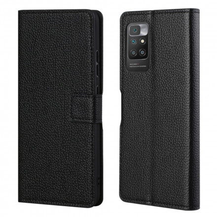 Housse Xiaomi Redmi 10 Effet Cuir Grain Litchi