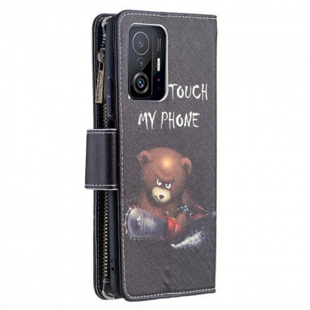 Housse Xiaomi 11T / 11T Pro Poche Zippée Ours