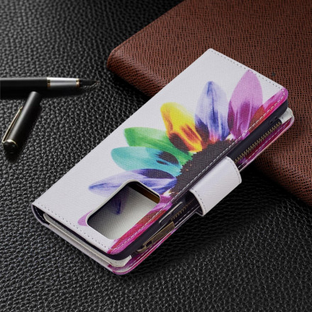 Housse Xiaomi 11T / 11T Pro Poche Zippée Fleur