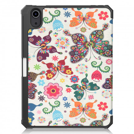 Smart Case iPad Mini 6 (2021) Porte-Stylet Fleurs Vintages