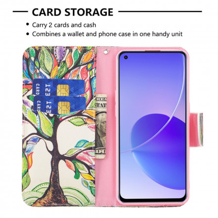 Housse Oppo Reno 6 5G Arbre Coloré