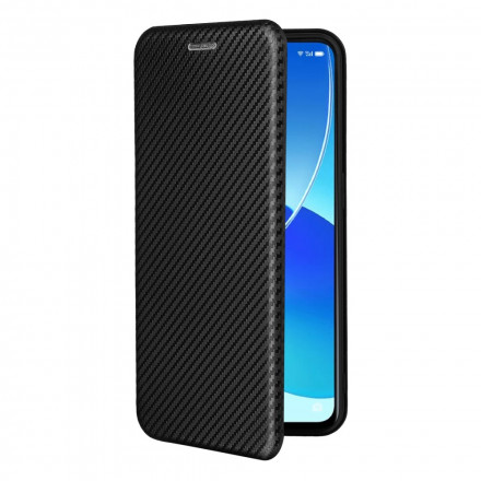 Flip Cover Oppo Reno 6 5G Silicone Carbone Coloré