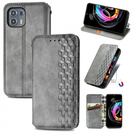 Flip Cover Motorola Edge 20 Lite Simili Cuir Texture Diamant