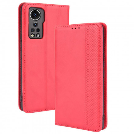 Flip Cover Zte Axon 30 5G Effet Cuir Vintage Stylisé