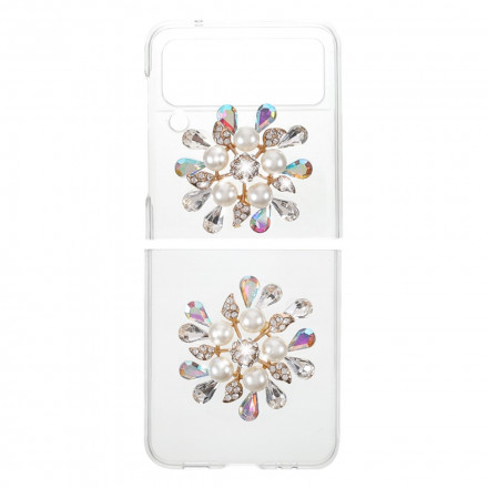 Coque Samsung Galaxy Z Flip 3 5G Pierres Précieuses Florale