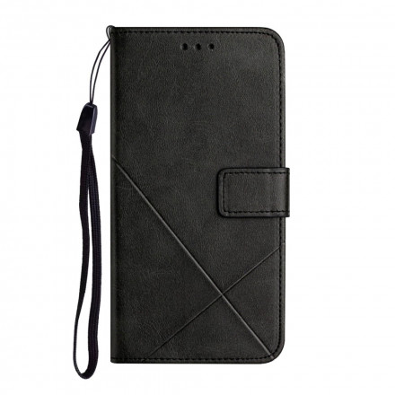 Housse Xiaomi 11T / 11T Pro Style Cuir Géométrique à Lanière