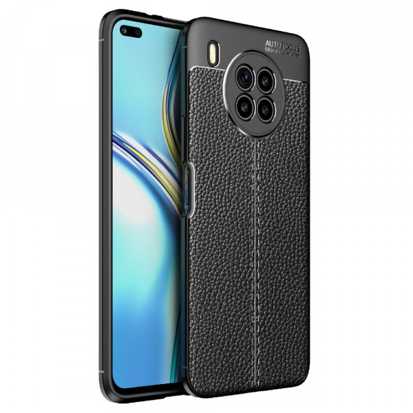 Coque Huawei Nova 8i Effet Cuir Litchi Double Line