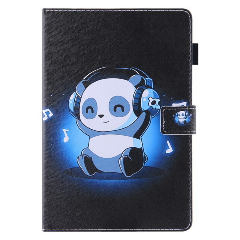 Housse iPad Mini 7 (2024) / Mini 6 (2021) Panda aux Écouteurs