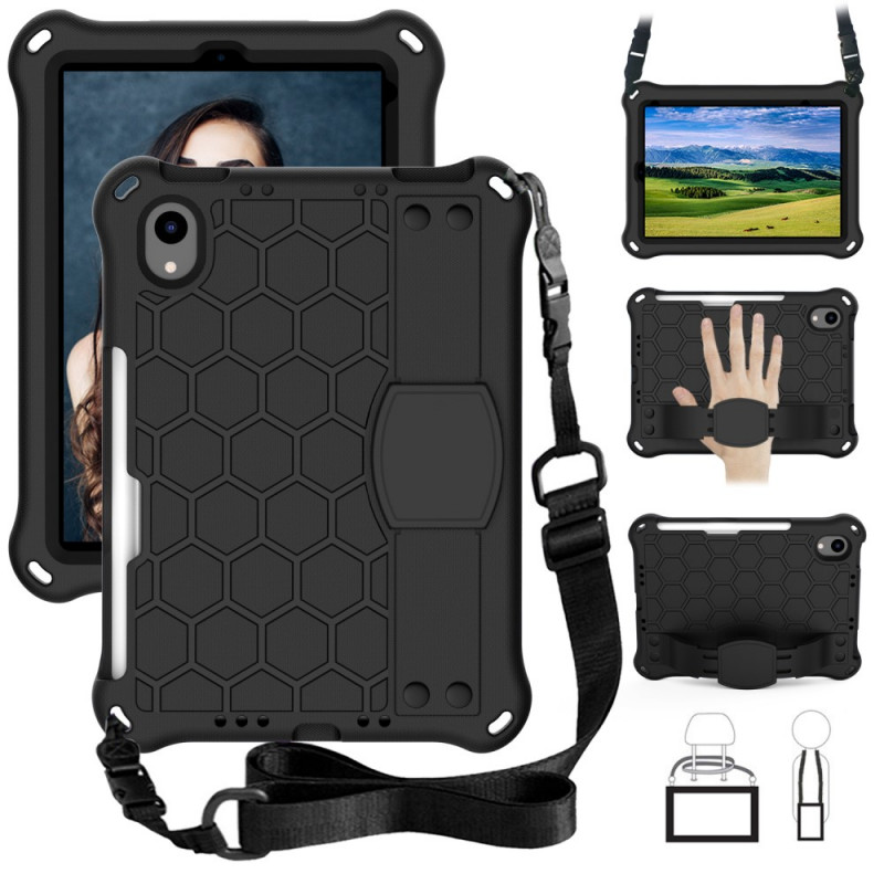 Coque iPad Mini 7 (2024) / Mini 6 (2021) EVA avec Sangle-Support et Bandoulière