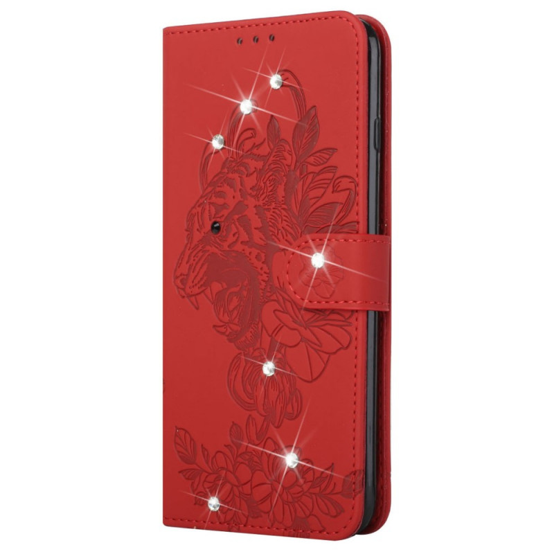 Housse Google Pixel 6 Pro Tigre Baroque et Strass