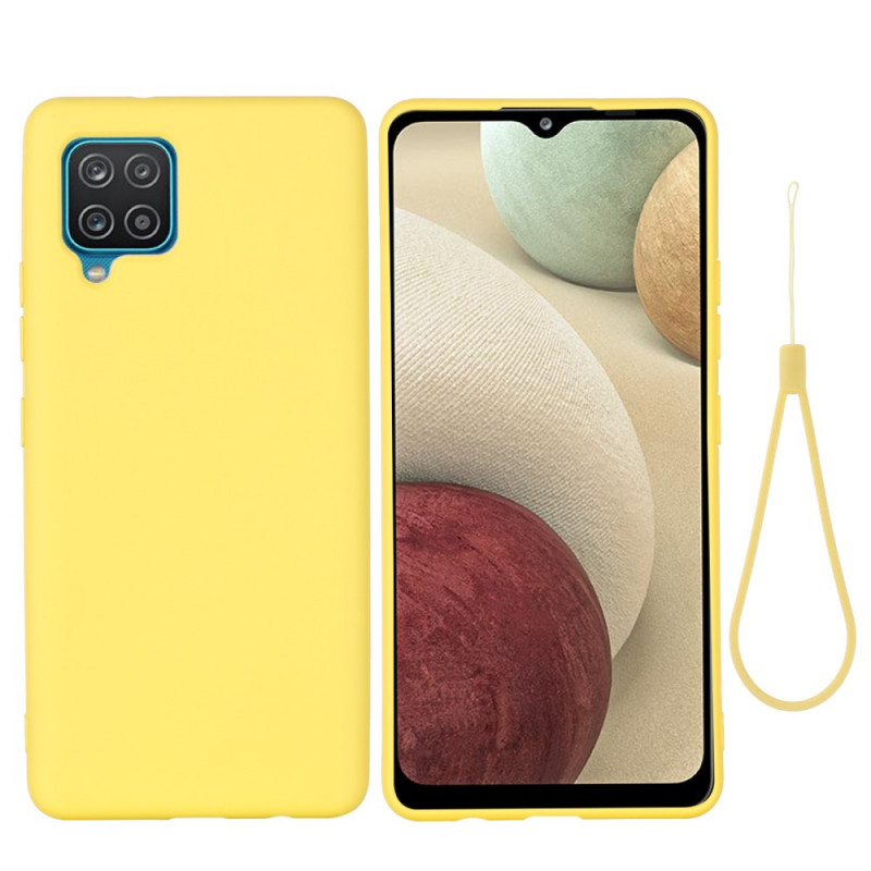 Coque Samsung Galaxy M32 Silicone Liquide avec Lanière