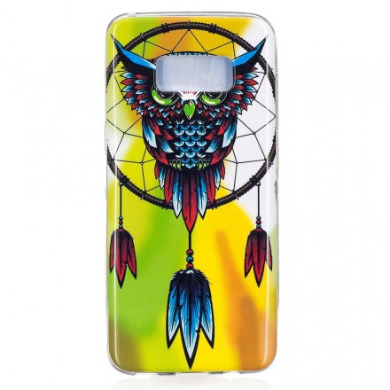 Coque Samsung Galaxy S8 Attrape Rêves Hibou Fluorescente